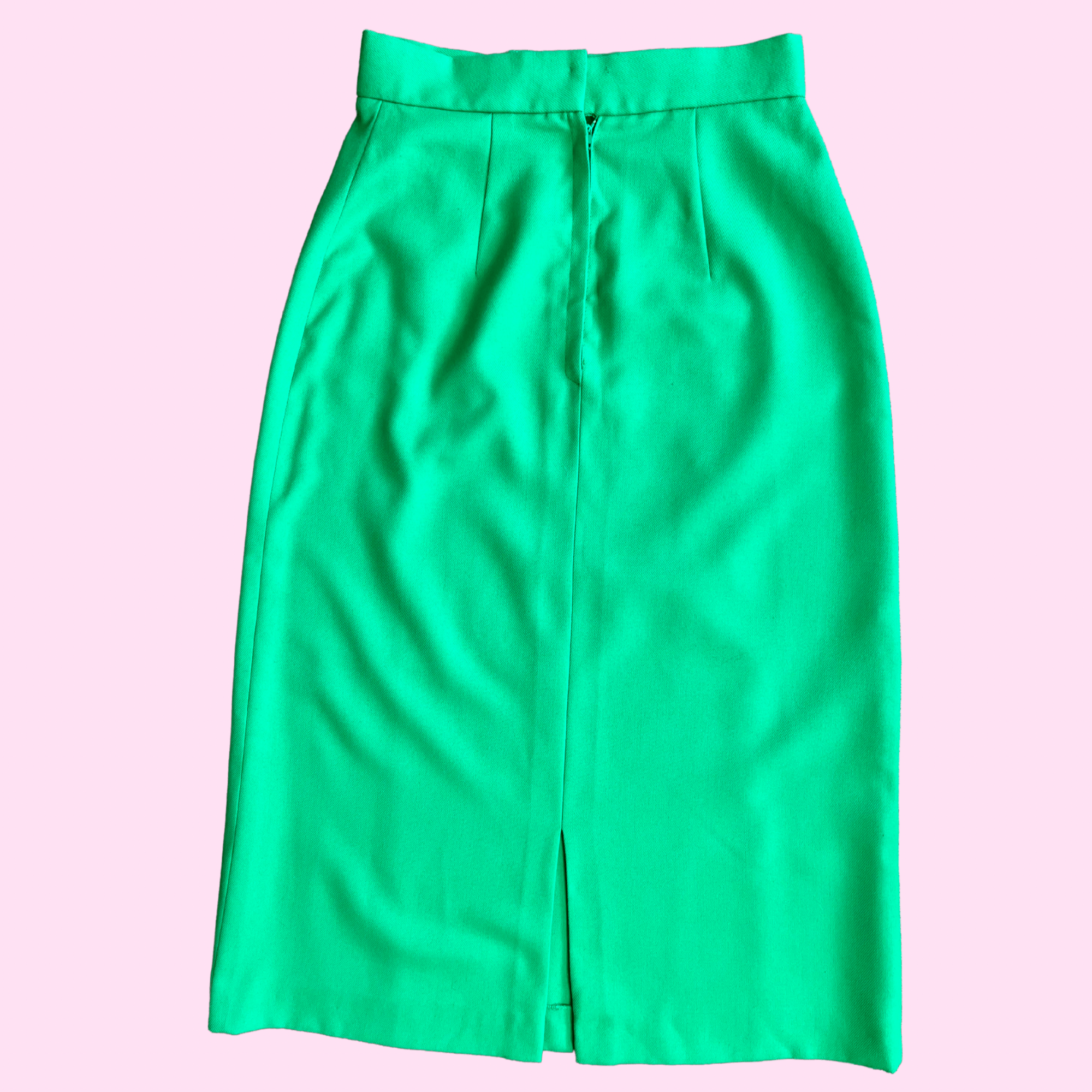 1970s Bright Green skirt, by Mistermonte, size 4