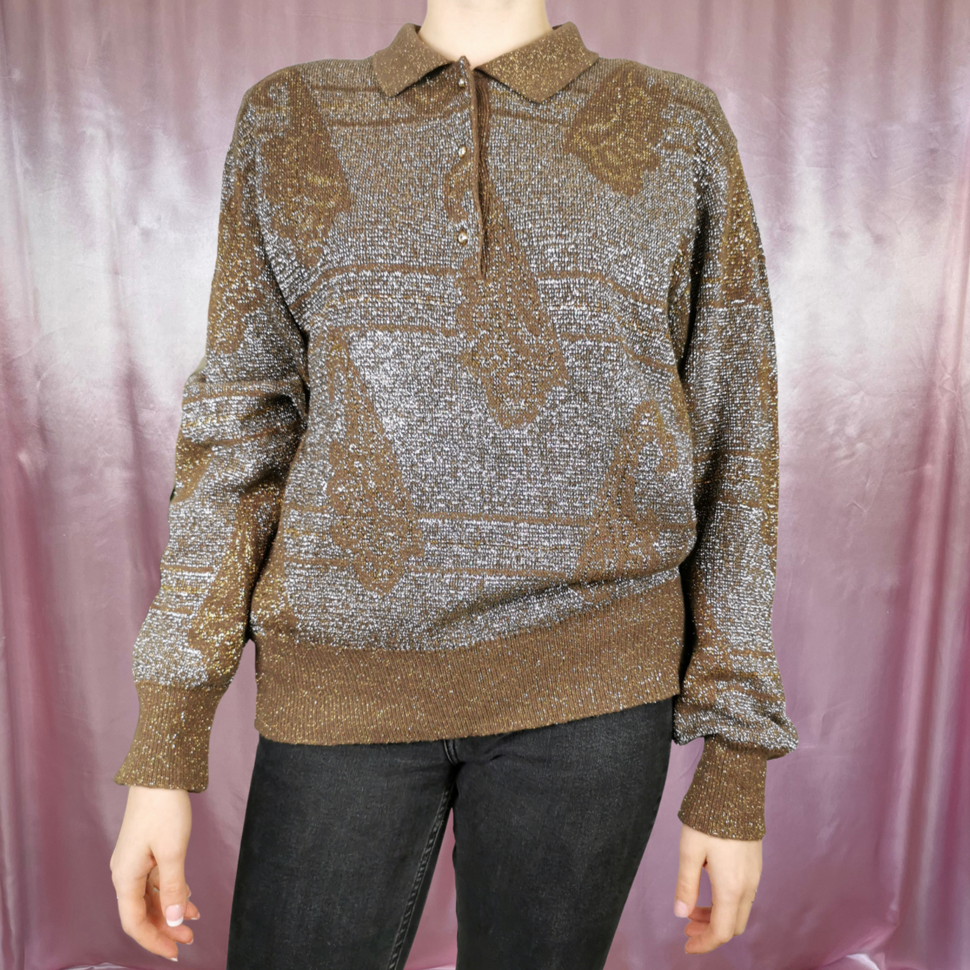 Gold deals sparkly sweater