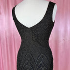 1990s Black Crochet dress, by Dorothy Perkins, size 12