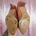 1980s metallic copper heels, by Laceys Footwear, size 5/38
