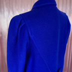 1980s Blue statement wool coat, by BHS, size 14/16