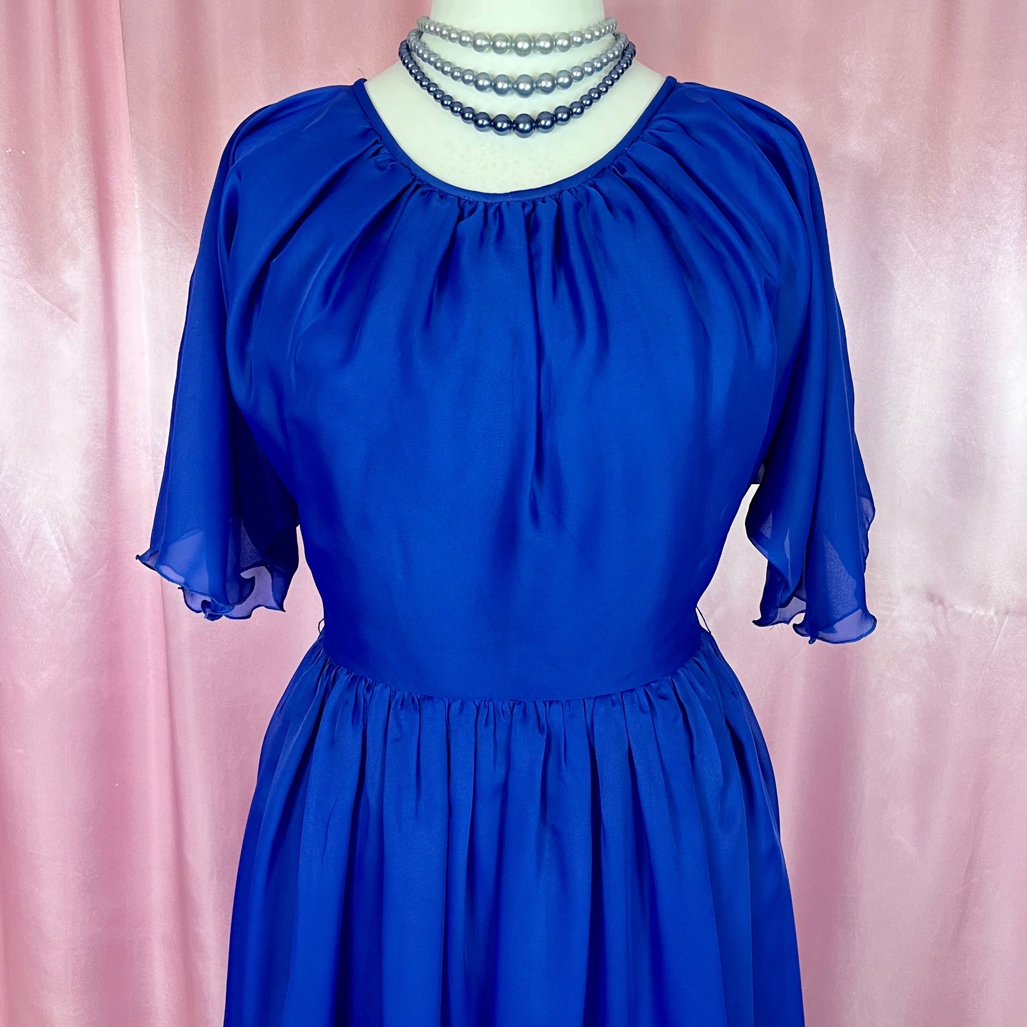 1970s floaty maxi dress, by Kleemeier Hof, size 12