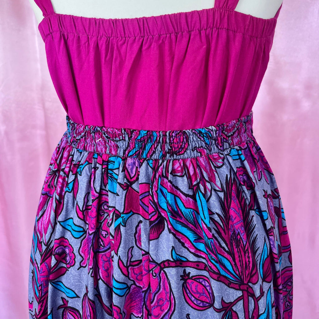 1990s Floral viscose midaxi skirt, by BHS, size 8