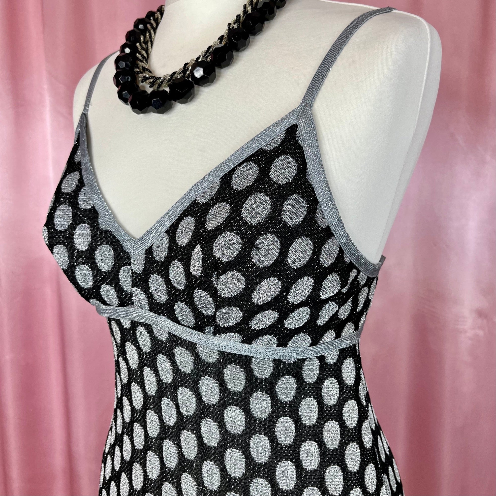 1970 sparkly spotty dress, by Devonshire Lady, size 8
