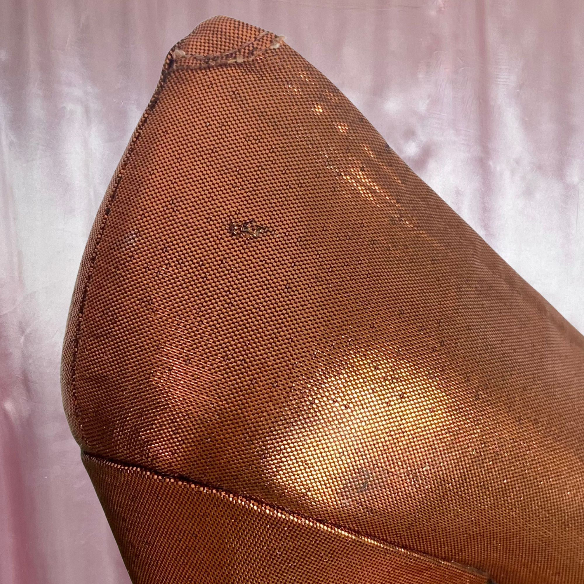 1980s metallic copper heels, by Laceys Footwear, size 5/38