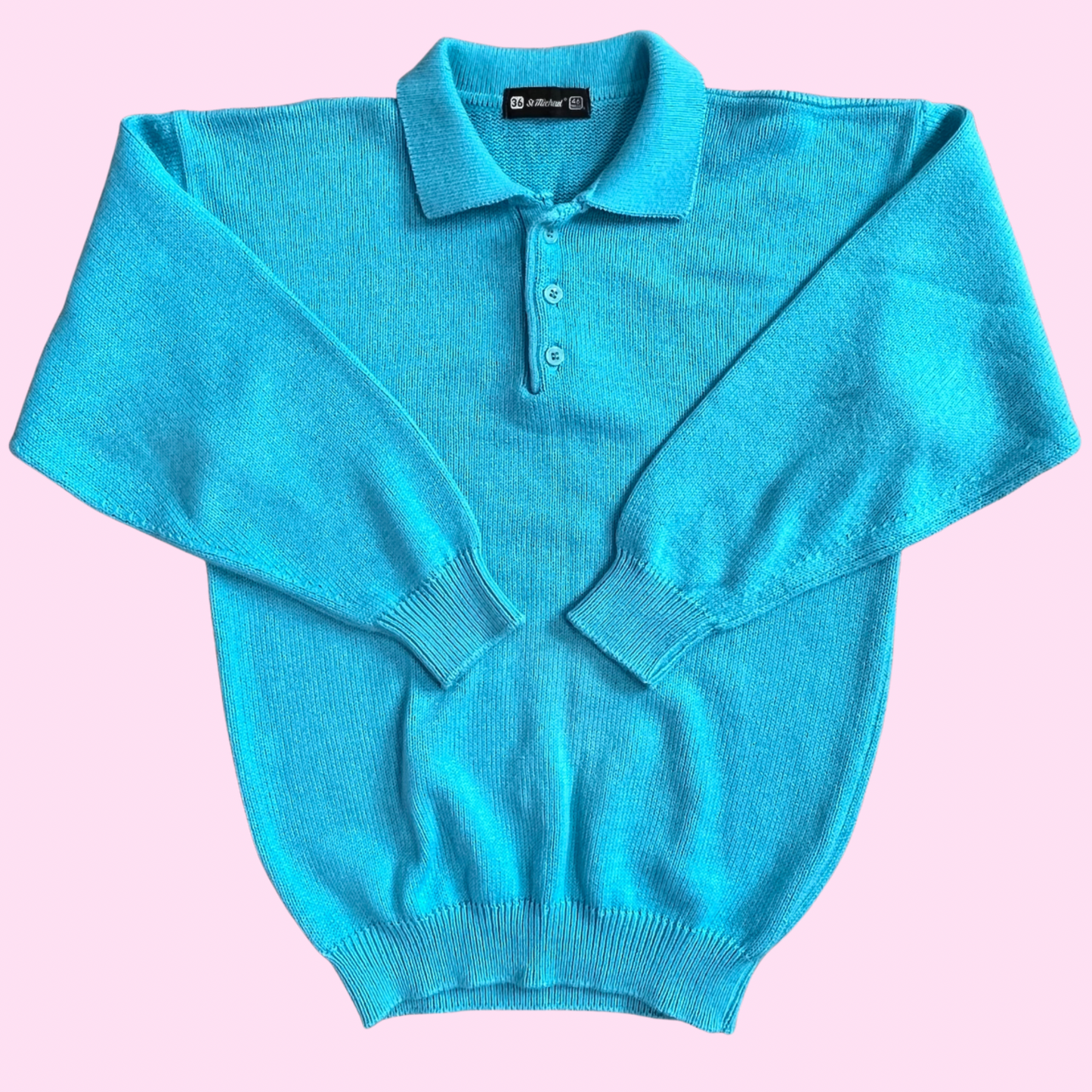 1990s Turquoise jumper, by St Michael, size 10