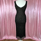 1990s Black Crochet dress, by Dorothy Perkins, size 12
