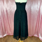 1980s Flocked sparkly prom dress, by Top notch, size 6