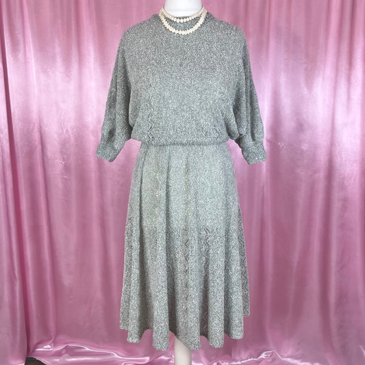 1990s Jumper & skirt co-ord, handmade, size 10