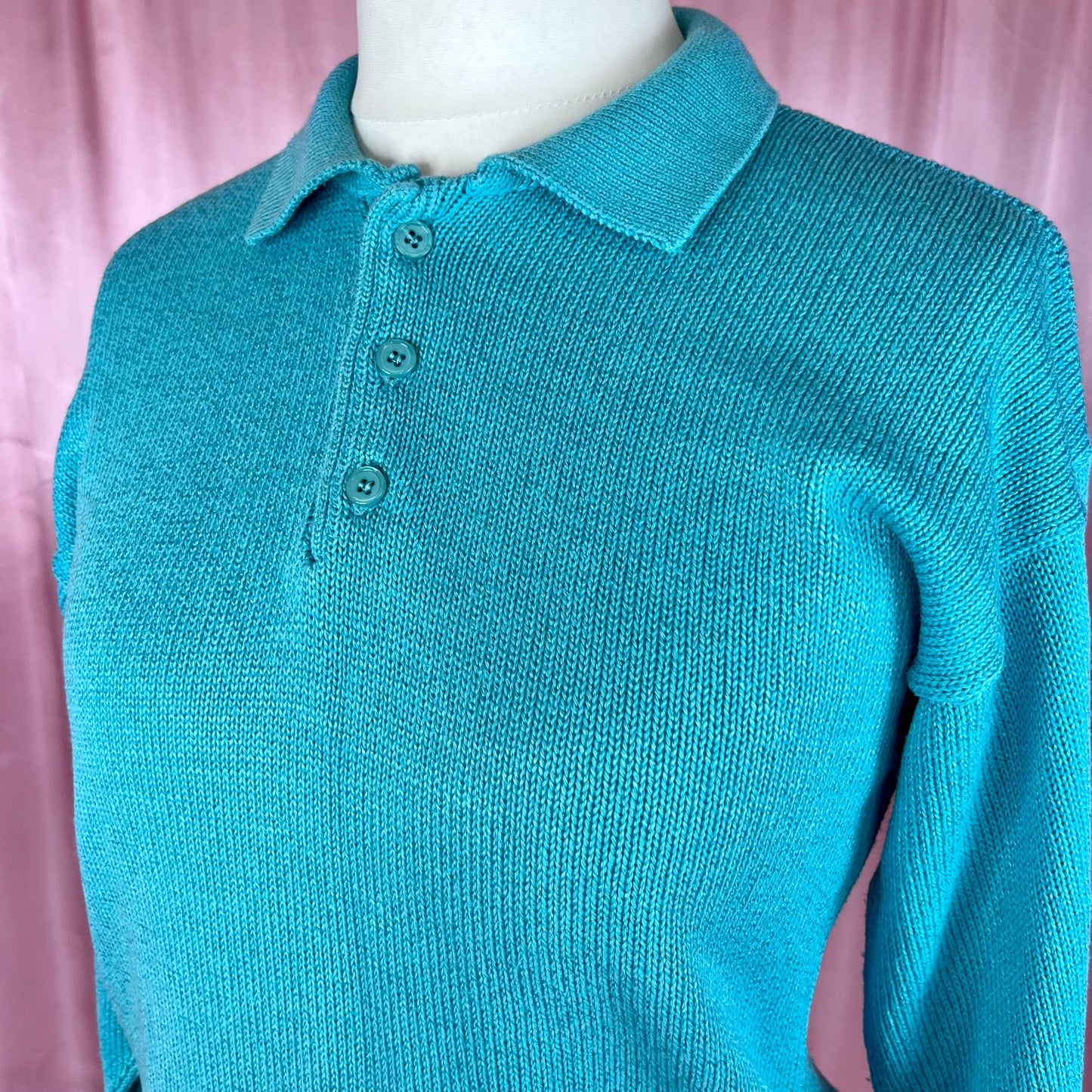 1990s Turquoise jumper, by St Michael, size 10