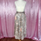 1980s Monstera print skirt, unbranded, size 6