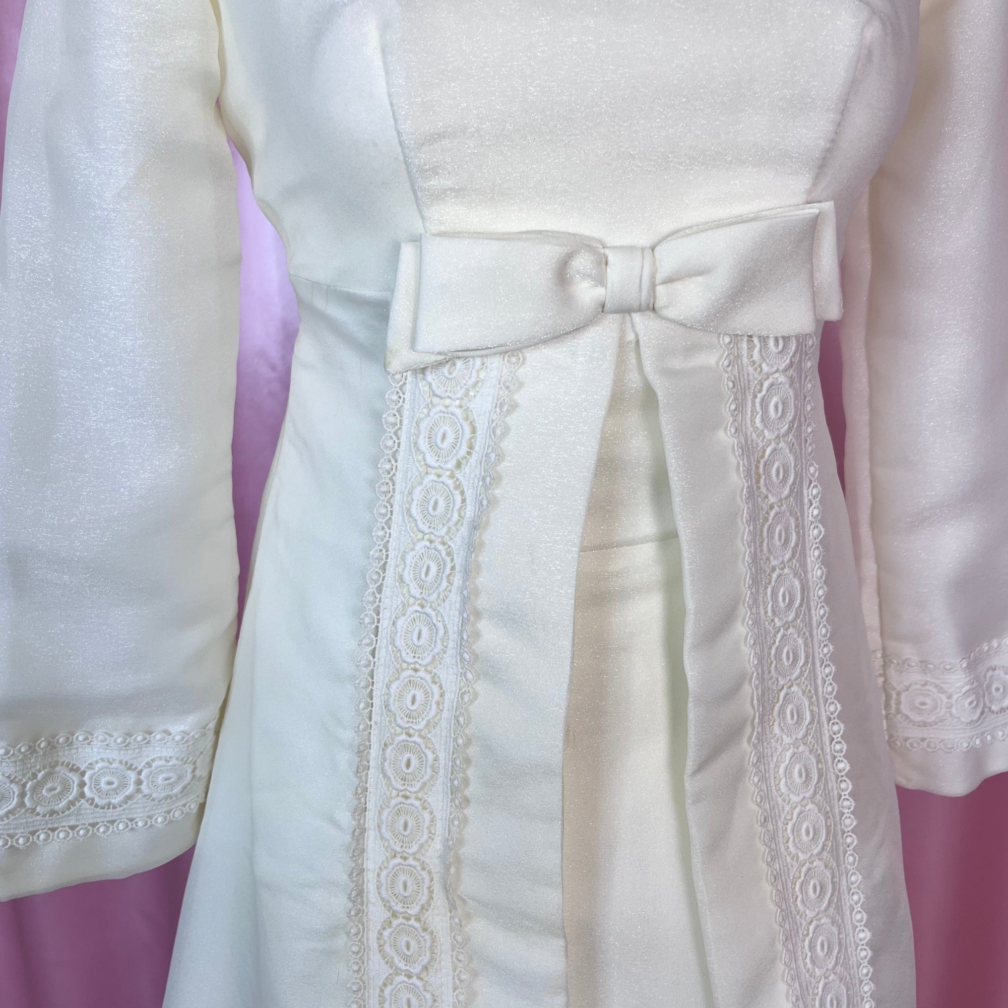 1960s Cream A-Line wedding dress, Unbranded, size 8