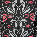 1980s black patterned jumper, by Honey, size 12