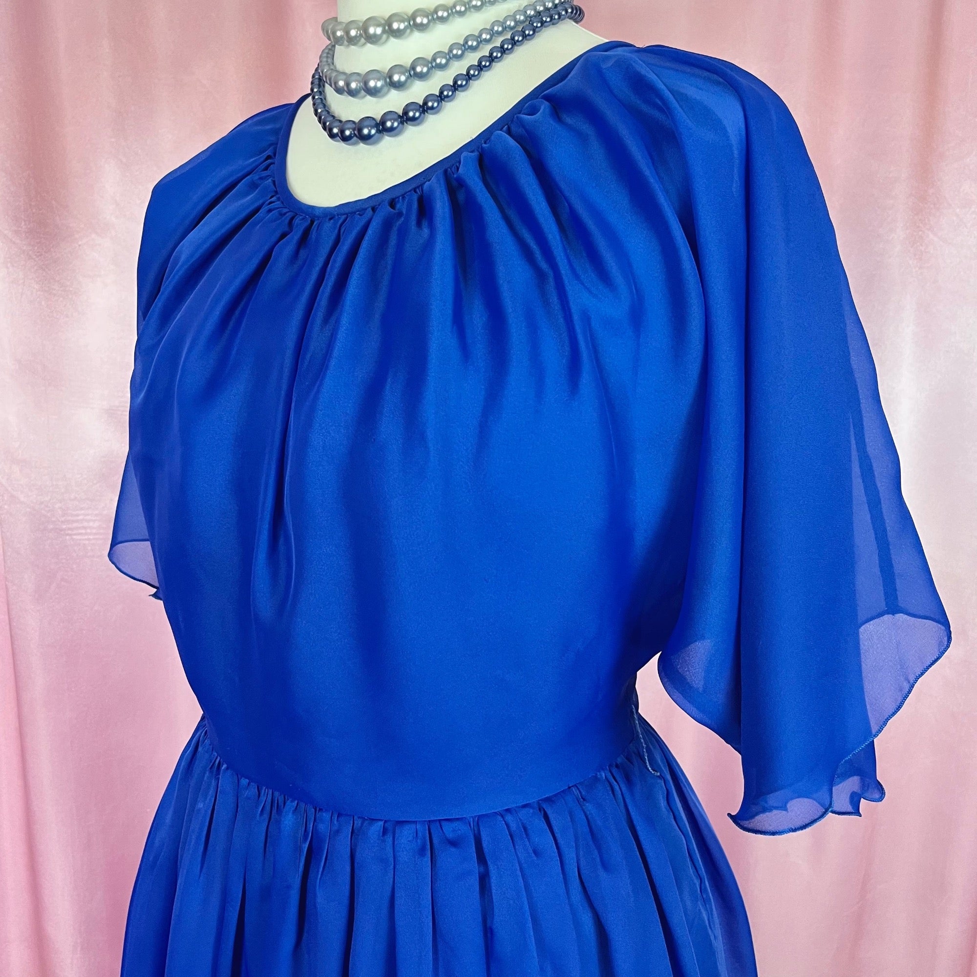 1970s floaty maxi dress, by Kleemeier Hof, size 12