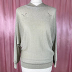 1980s Silver batwing jumper, by Chrysalis, size 8