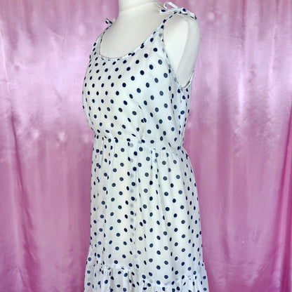 1970 polka dot prairie dress, unbranded, size 6