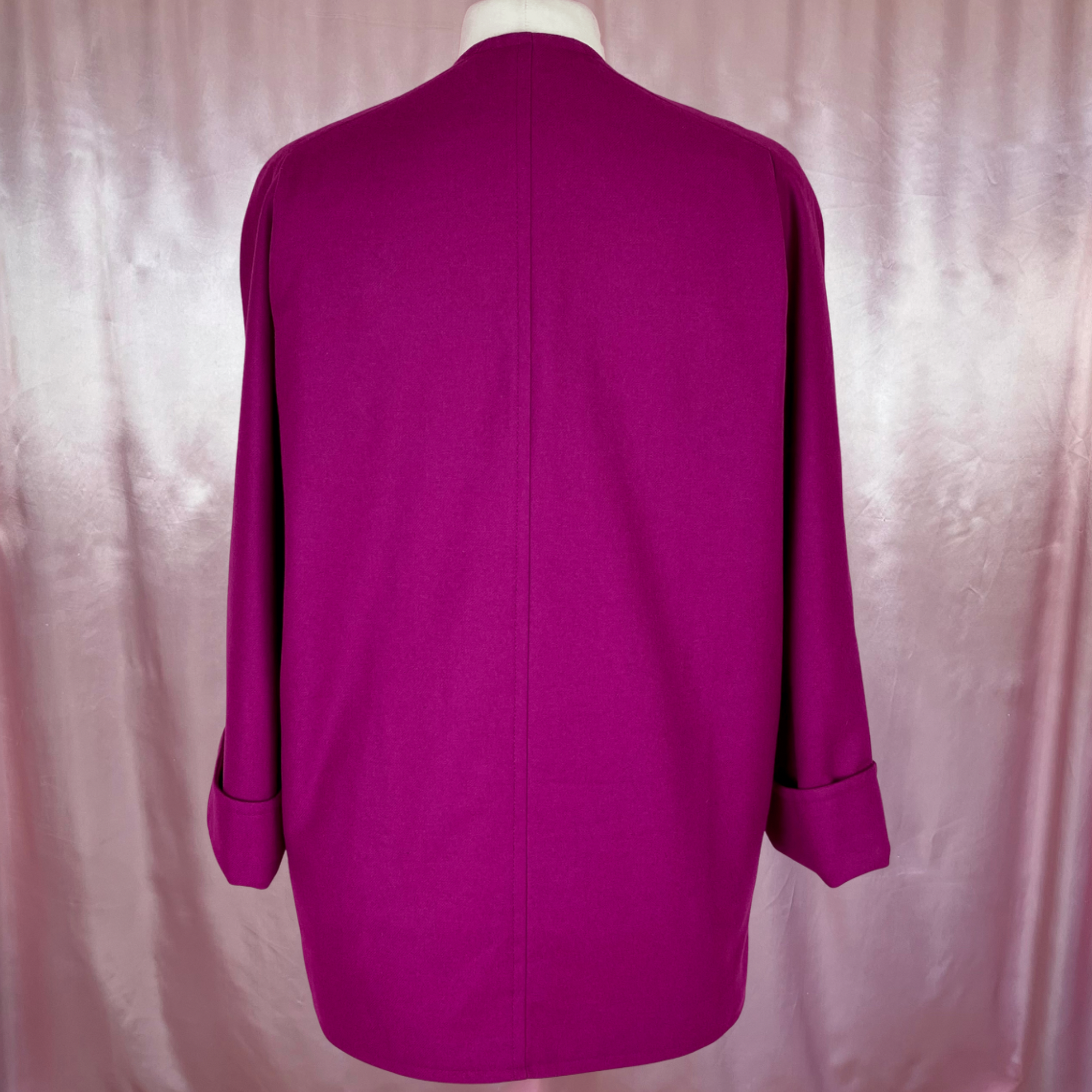 1980s Magenta wool coat, by Windsmoor, size 16