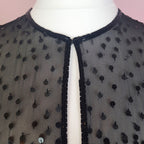 1980s Sheer sequin jacket, by Gina Bacconi, size 12/14