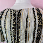 1960s Cream silk mini dress, handmade, Size 10