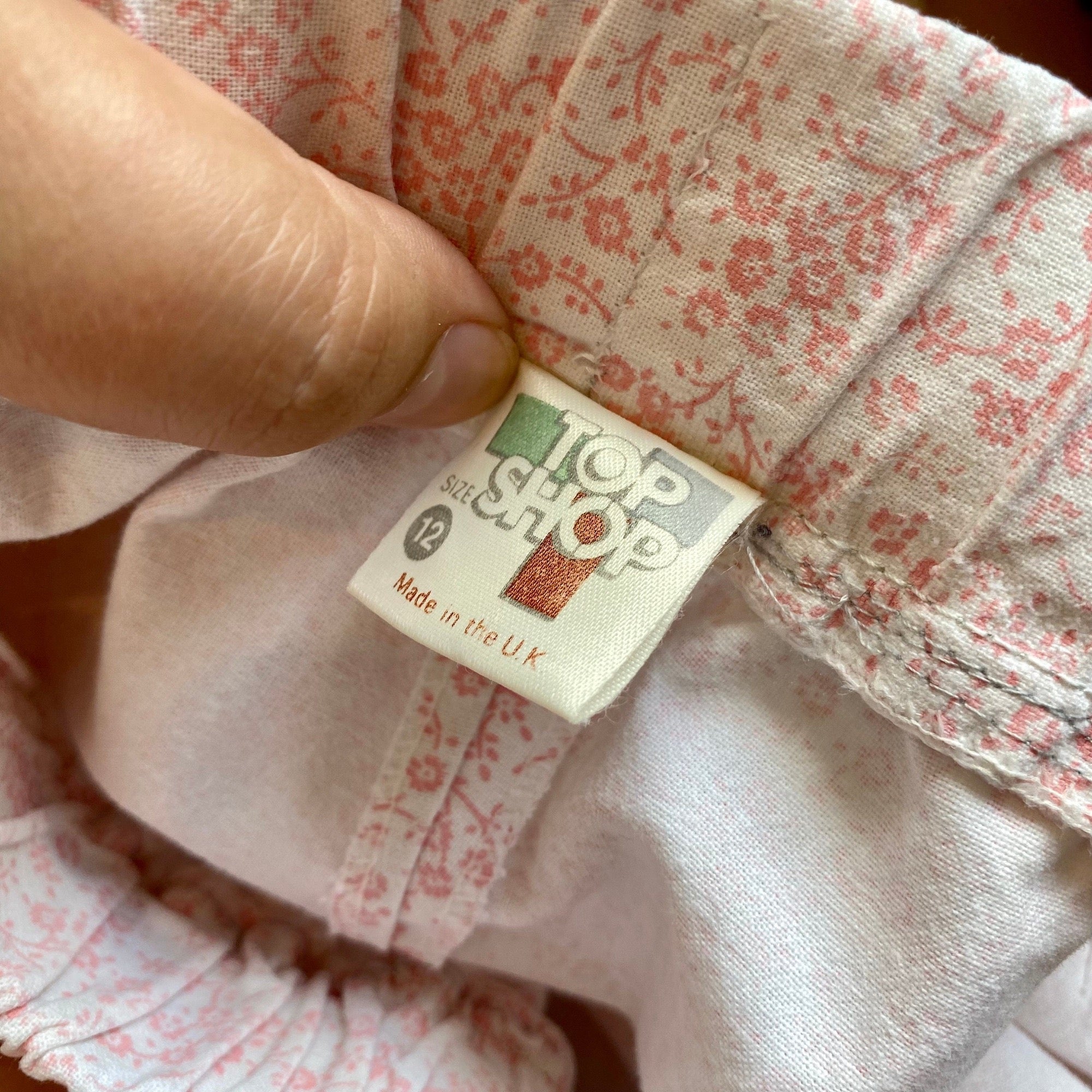 1980s ditsy print trousers, by Topshop, size 12