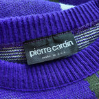 1980s purple floral jumper, by Pierre Cardin, size 14