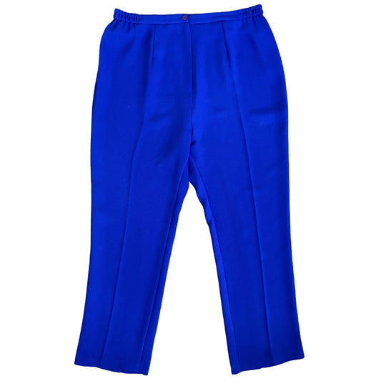 1990s Blue high rise trousers, by Ann Harvey, size 16